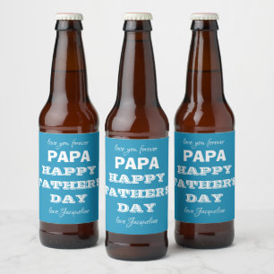 Pappa Fars dag pappa Pappa Anpassningsbar Modern f Ölflaska Etikett