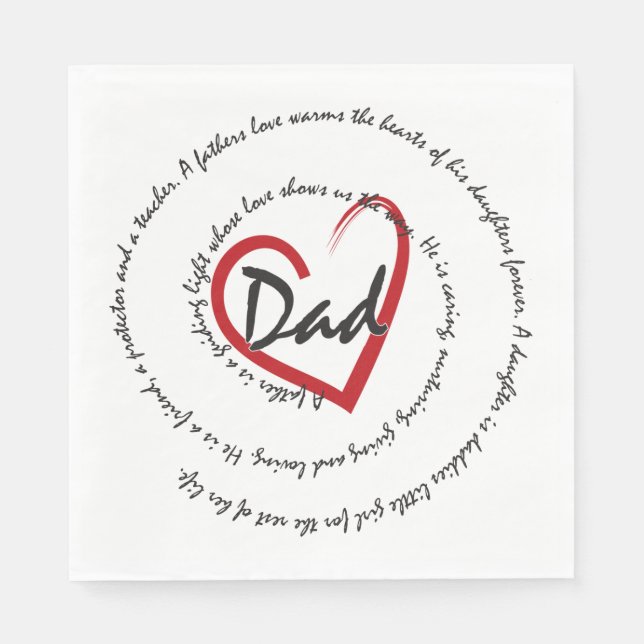 Pappa - Fars Dag Pappersservett (Framsidan)