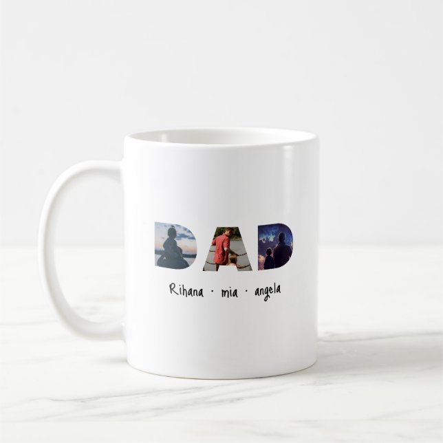 Pappa Fars dag personlig foto present  Kaffemugg (Vänster)