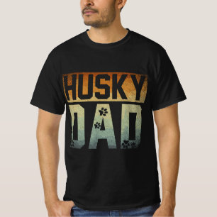 Pappa Fars dag Pet Husky Pappa Hund älskare Siberi T Shirt