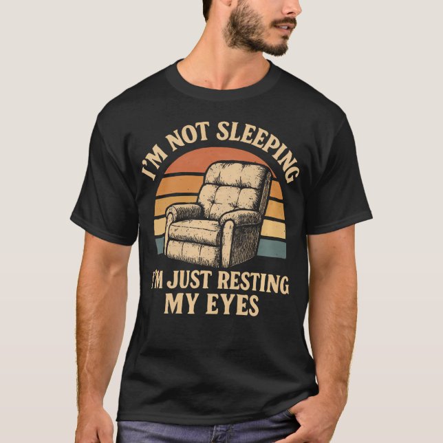 Pappa Fåtölj Rolig Slummer Bara Vila Mina T Shirt (Framsida)