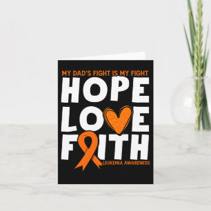 Pappa Fight är min kamp. Orange Leukemia Medvetenh Kort
