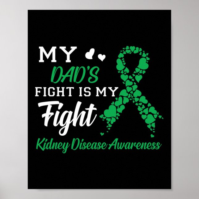 Pappa Fight är min medvetenhet om sjukdomen Kidney Poster (Framsidan)