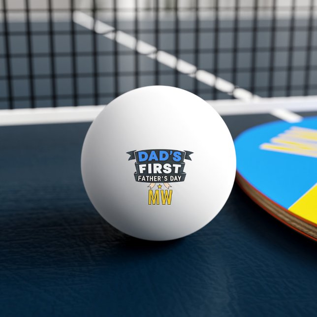 Pappa First Fars dag Ping Pong Boll (A fun gift for Dad celebrating his first Father's Day. Add his initials)