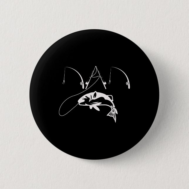 Pappa Fisherman pappa Fars dag Gift Shirt Knapp (Framsida)