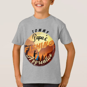 Pappa Fiskande lärce Customize NAMN Mountain T Shirt