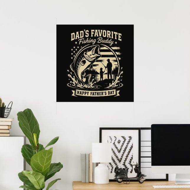 Pappa fiske kompis poster (Hemmakontoret)