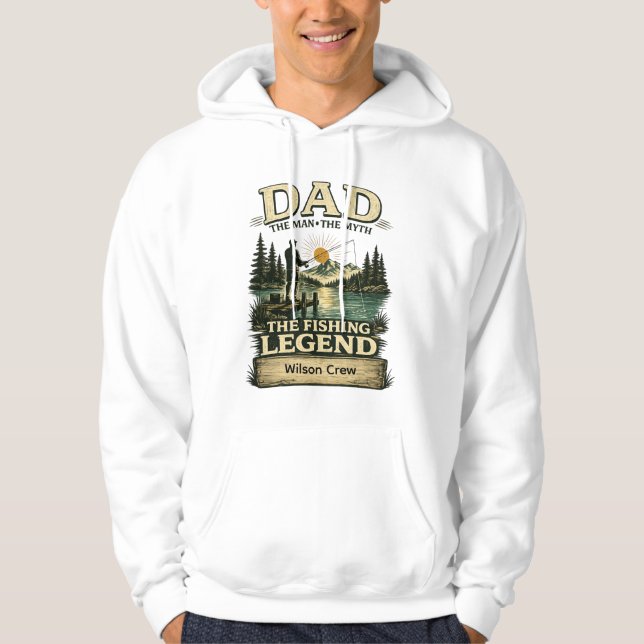 Pappa Fiskelagenden Personlig Hoodie (Framsida)