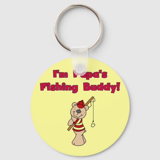Pappa Fisking Buddy Tshirts och Gifts Nyckelring (Framsida)