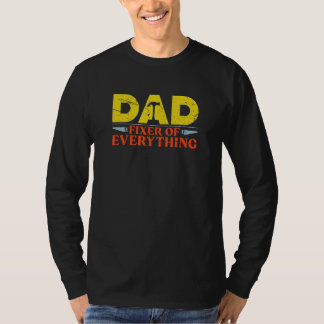 Pappa Fixar Allt Farsdag Make Träarbetare Pappa T Shirt