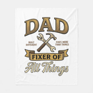Pappa Fixare av Alla Gamla Ting Graverad Tröja_1 Fleecefilt