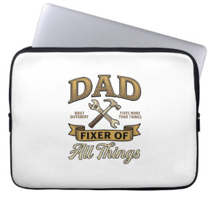 Pappa Fixare av Alla Ting Vintage Graverad Tröja_1 Laptop Fodral