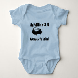 Pappa flyger en CH 46-helikopter T-shirt