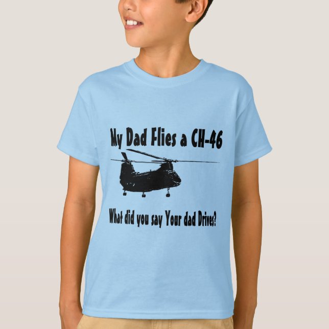 Pappa flyger en CH 46-helikopter Tröja (Framsida)