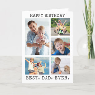 Pappa födelsedag BÄSTA PAPPA NÅGONSIN 5 Foto Colla Kort