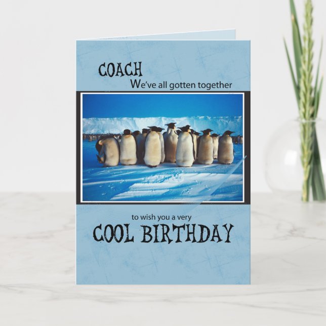 Pappa födelsedag, Penguin alla oss Kort (Framsida)
