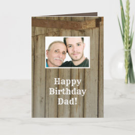 Pappa, födelsedagen, Fars dag, Rustic Barn Kort