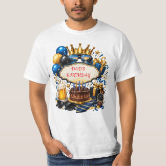 Pappa Födelsedags T-Shirt Personlig Födelsedagspre