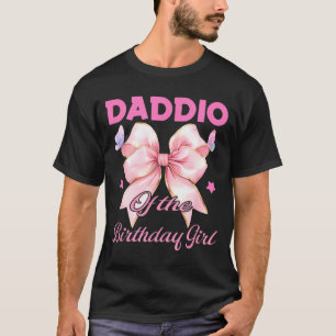 Pappa födelsedagsflicka matchande coquette rosa ro t shirt