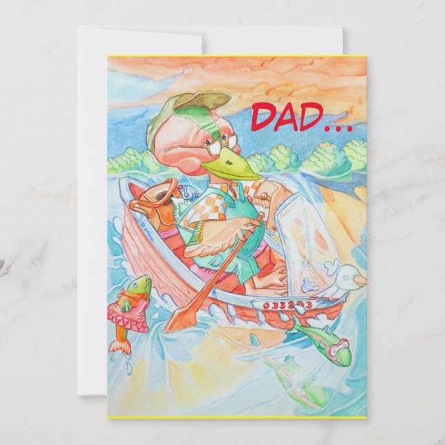 Pappa födelsedagshälsningskort.  tack kort (Framsida)