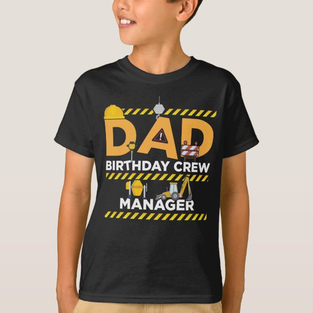 Pappa, födelsedagskalender, besättningschef Byggna T Shirt (Framsida)