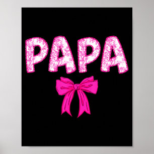 Pappa födelsedagsteam matchande rosa båge familj poster