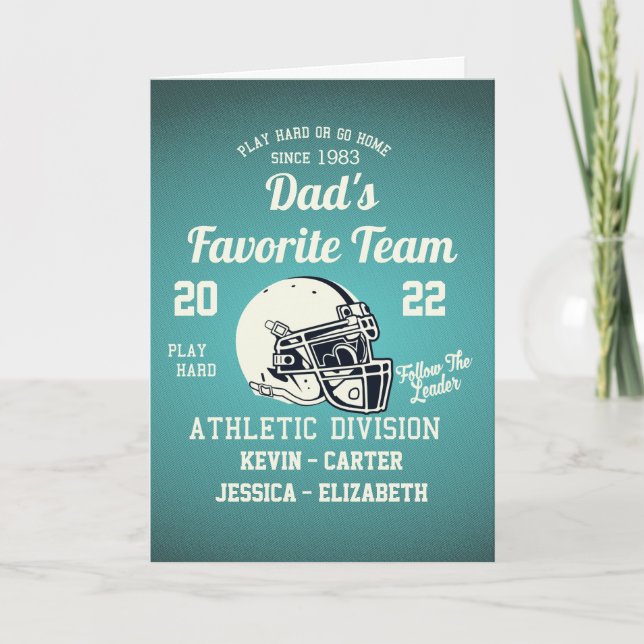 Pappa Football Fars dag Kort (Framsida)