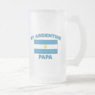Pappa för argentinare #1 frostat ölglas