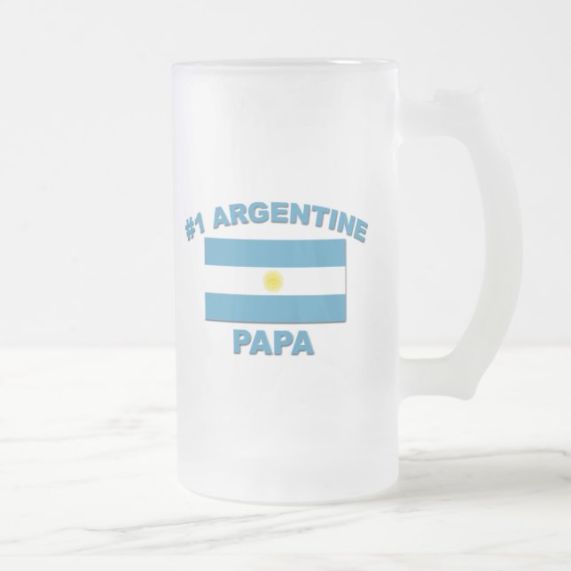 Pappa för argentinare #1 frostat ölglas (Höger)