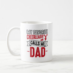 Pappa för cheerleader Vintage graverad skjorta des Kaffemugg