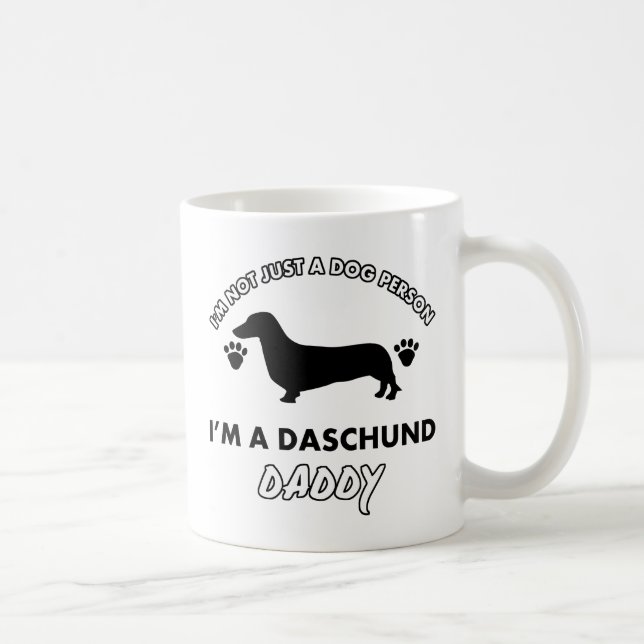 Pappa för Daschund pappahund Kaffemugg (Höger)
