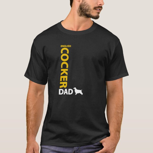 Pappa för engelskacockerspanielSpaniel T Shirt (Framsida)