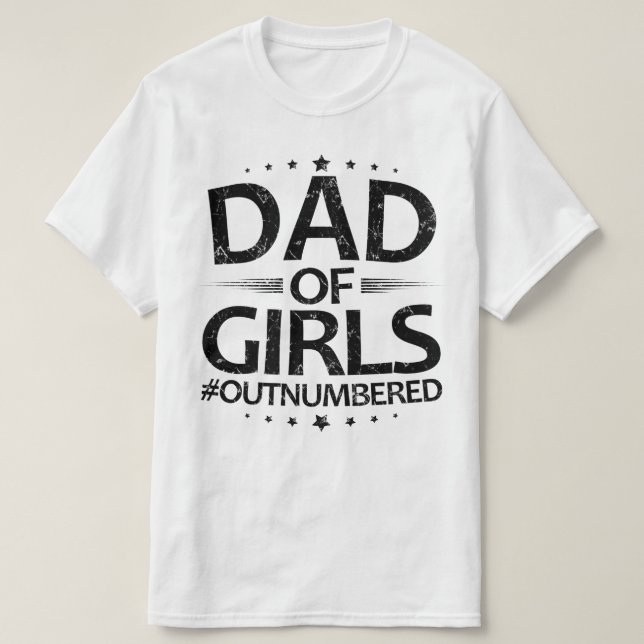 pappa för flickor som inte är numrerade t shirt (Design framsida)