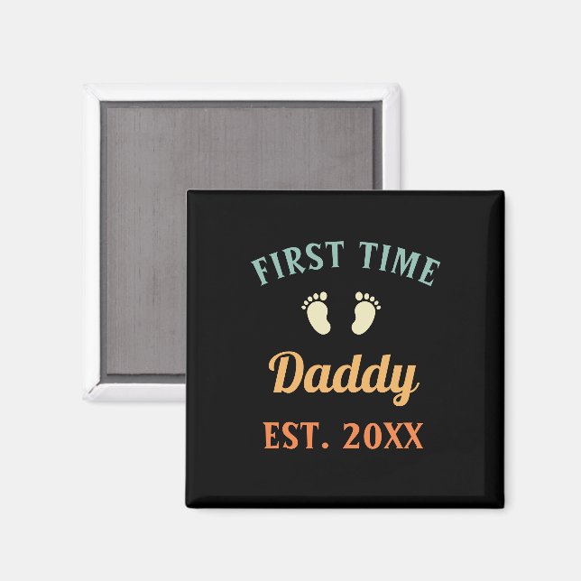 Pappa för första gången Faderskap Fars dag Magnet (Front/Back)