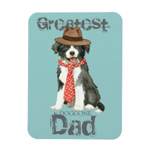Pappa för gränsColliehjärta Magnet
