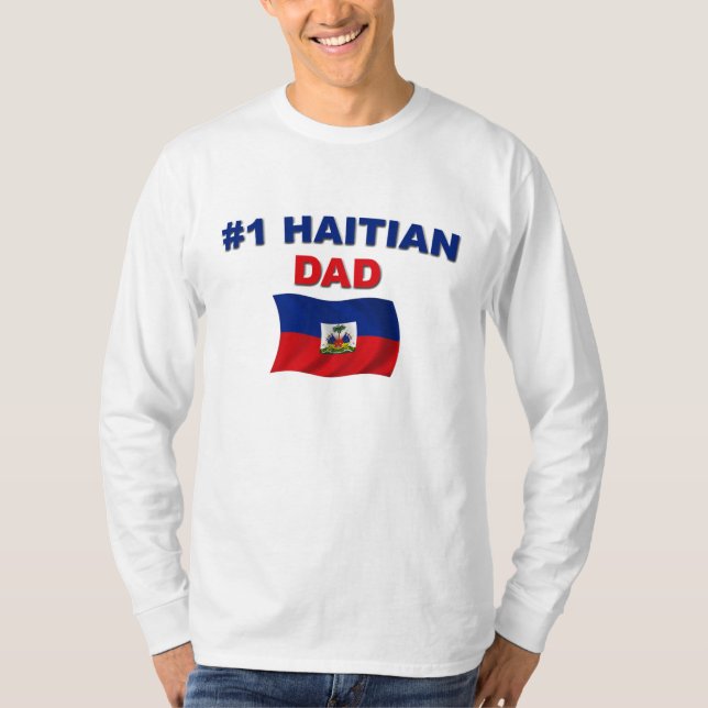 Pappa för haitier #1 tee shirt (Framsida)