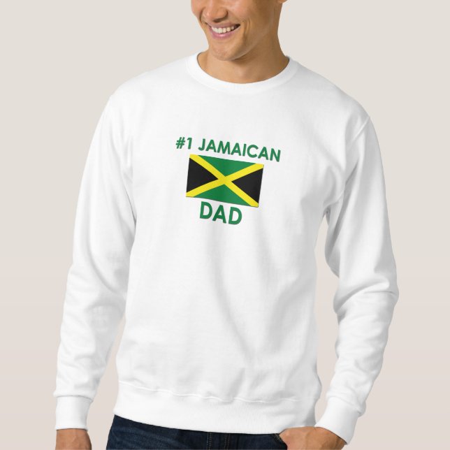 Pappa för jamaikan #1 lång ärmad tröja (Framsida)