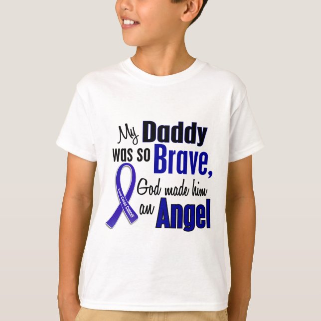 Pappa för koloncancerÄNGEL 1 T-shirt (Framsida)