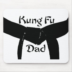 Pappa för kung fu för kampsportsvartbälte musmatta