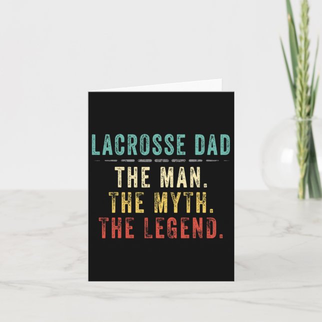 Pappa för lacrosse Sons Fars dag-present Lacrosse  Kort (Framsida)