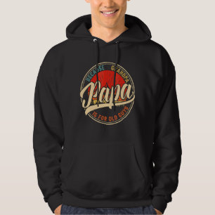 Pappa för morfar är för gamla killar Retro Vintage Hoodie