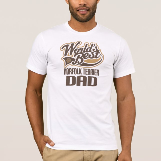 Pappa för Norfolk Terrier (bäst världar) T Shirt (Framsida)