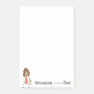 Pappa för Spaniel för engelsk Springer Post-it Block