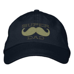 PAPPA för Superdad mustaschTOPPEN Broderad Keps