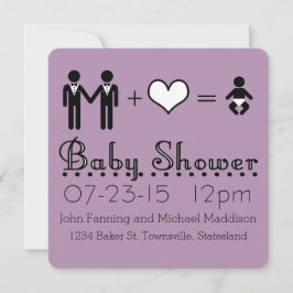Pappa för symbol för personligbaby shower modern inbjudningar