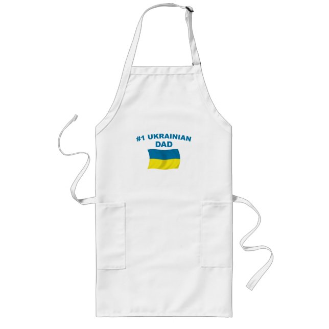 Pappa för ukrainare #1 långt förkläde (Framsidan)
