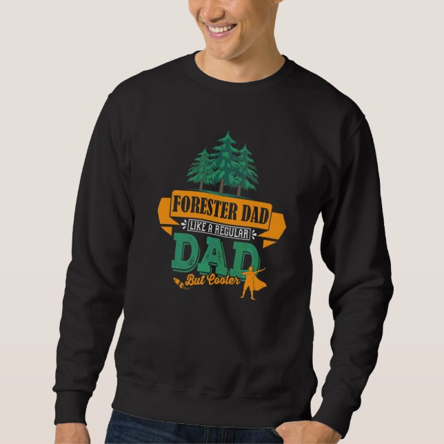 Pappa Forester Lumberjack-yrke lämpligt för Fa Lång Ärmad Tröja (Framsida)