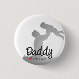 Pappa, första fars dag, första lycklig far knapp