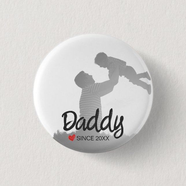 Pappa, första fars dag, första lycklig far knapp (Framsida)