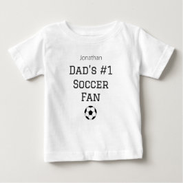 Pappa Fotboll Bebis Namn Anpassad Outfit T Shirt